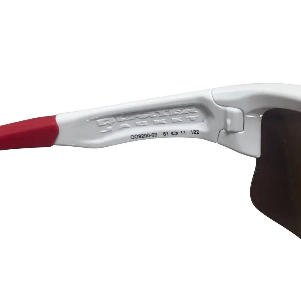 Oakley Quarterly Jacket Youth Fit Polished White Fire Iridium Sunglasses